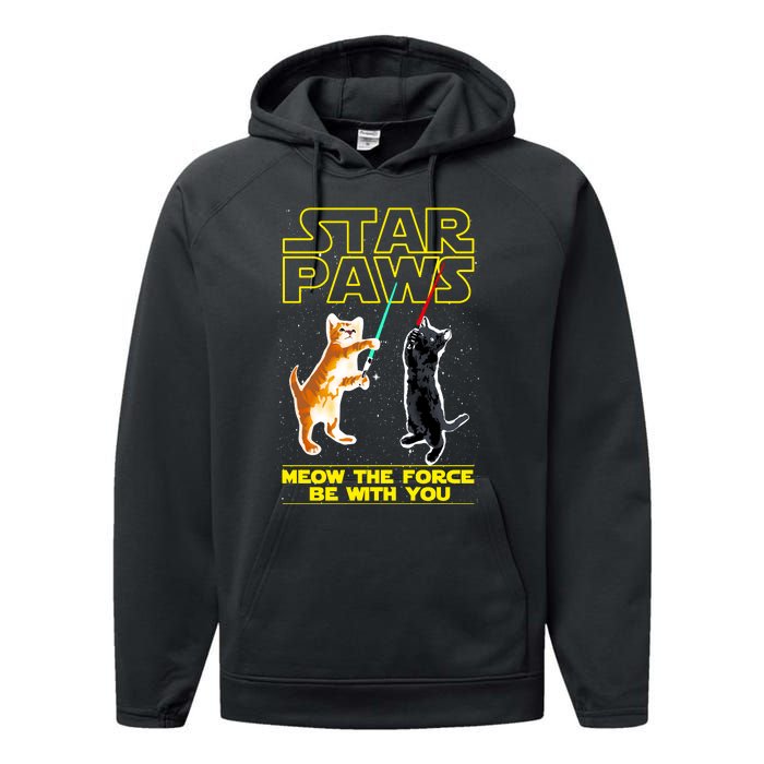 Star Paws Meow The Force Be With You Performance Fleece Hoodie