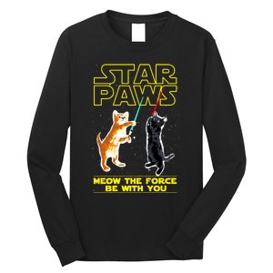 Star Paws Meow The Force Be With You Long Sleeve Shirt