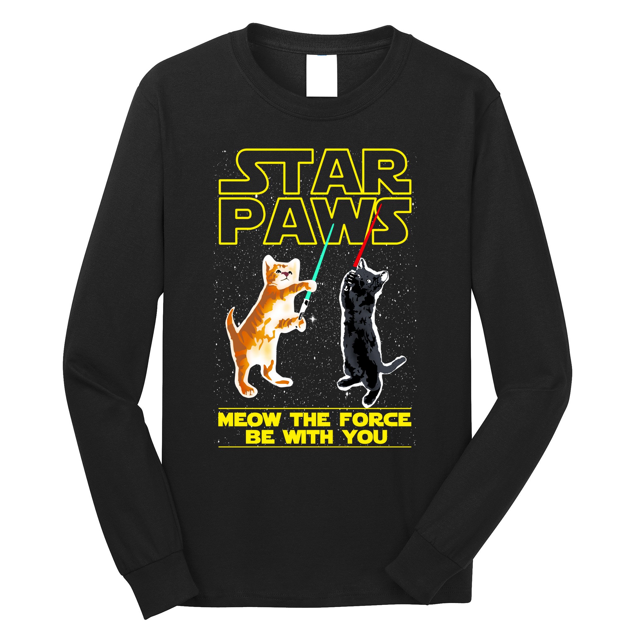 Star Paws Meow The Force Be With You Long Sleeve Shirt