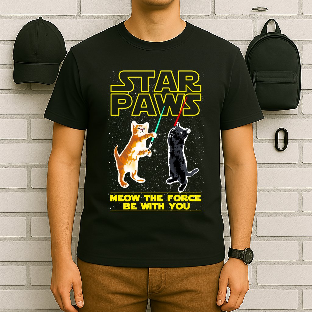 Star Paws Meow The Force Be With You T-Shirt