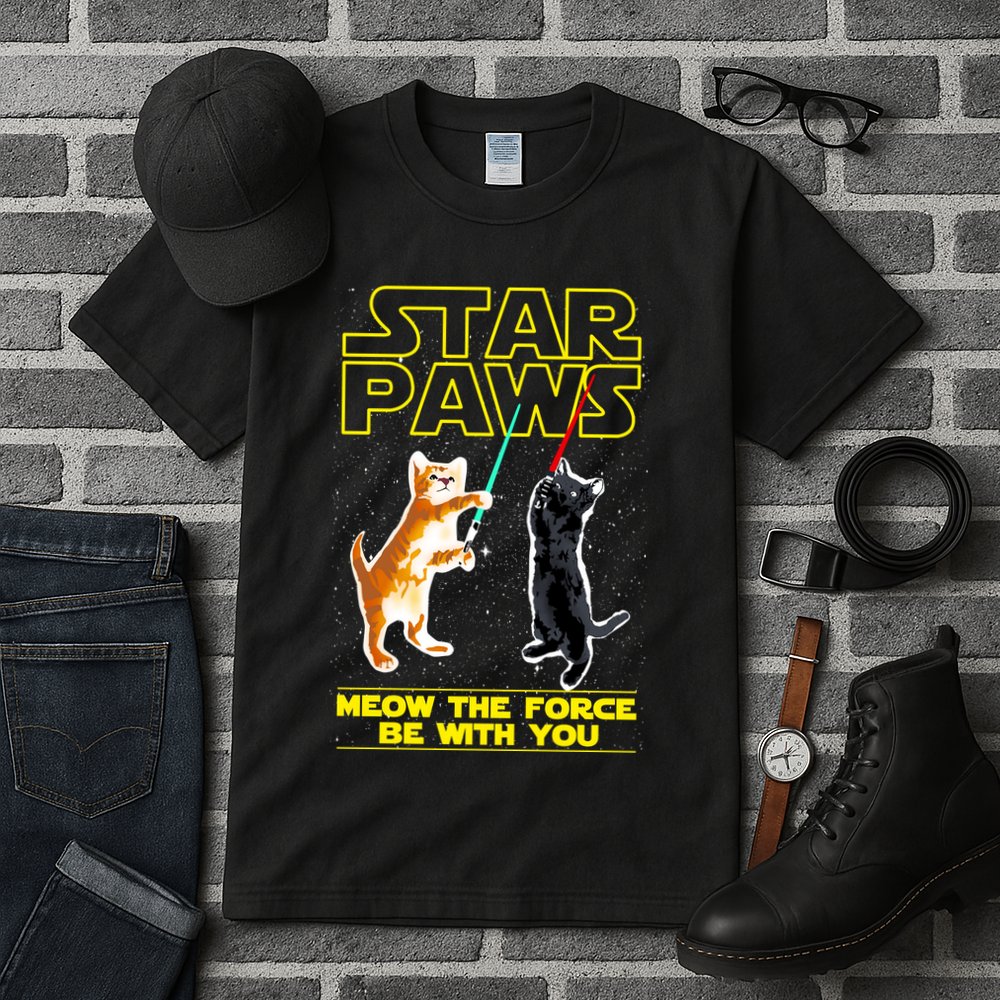 Star Paws Meow The Force Be With You Tall T-Shirt