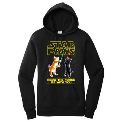 Star Paws Meow The Force Be With You Women's Pullover Hoodie