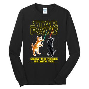 Star Paws Meow The Force Be With You Tall Long Sleeve T-Shirt