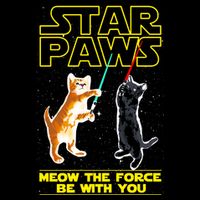 Star Paws Meow The Force Be With You Youth Performance Sprint T-Shirt