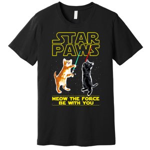 Star Paws Meow The Force Be With You Premium T-Shirt