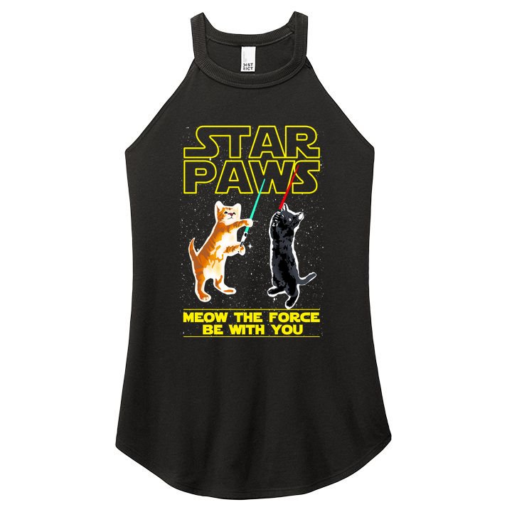 Star Paws Meow The Force Be With You Women's Perfect Tri Rocker Tank