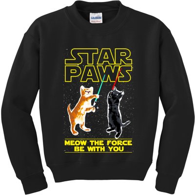 Star Paws Meow The Force Be With You Kids Sweatshirt