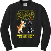 Star Paws Meow The Force Be With You Kids Sweatshirt