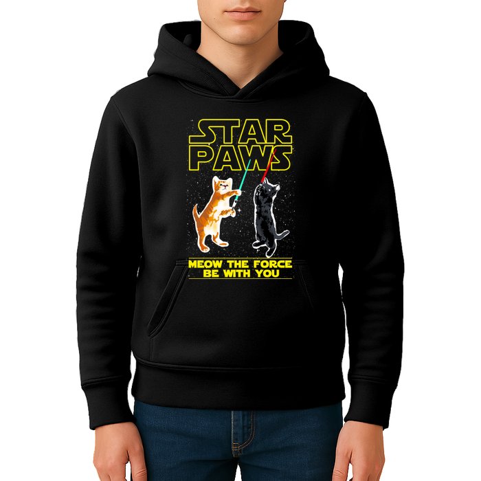 Star Paws Meow The Force Be With You Kids Hoodie