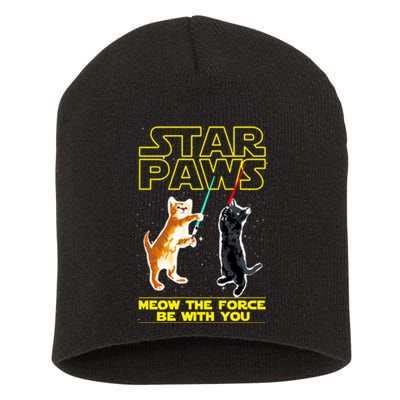 Star Paws Meow The Force Be With You Short Acrylic Beanie