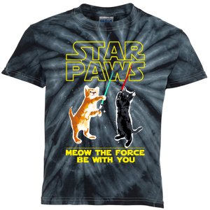 Star Paws Meow The Force Be With You Kids Tie-Dye T-Shirt