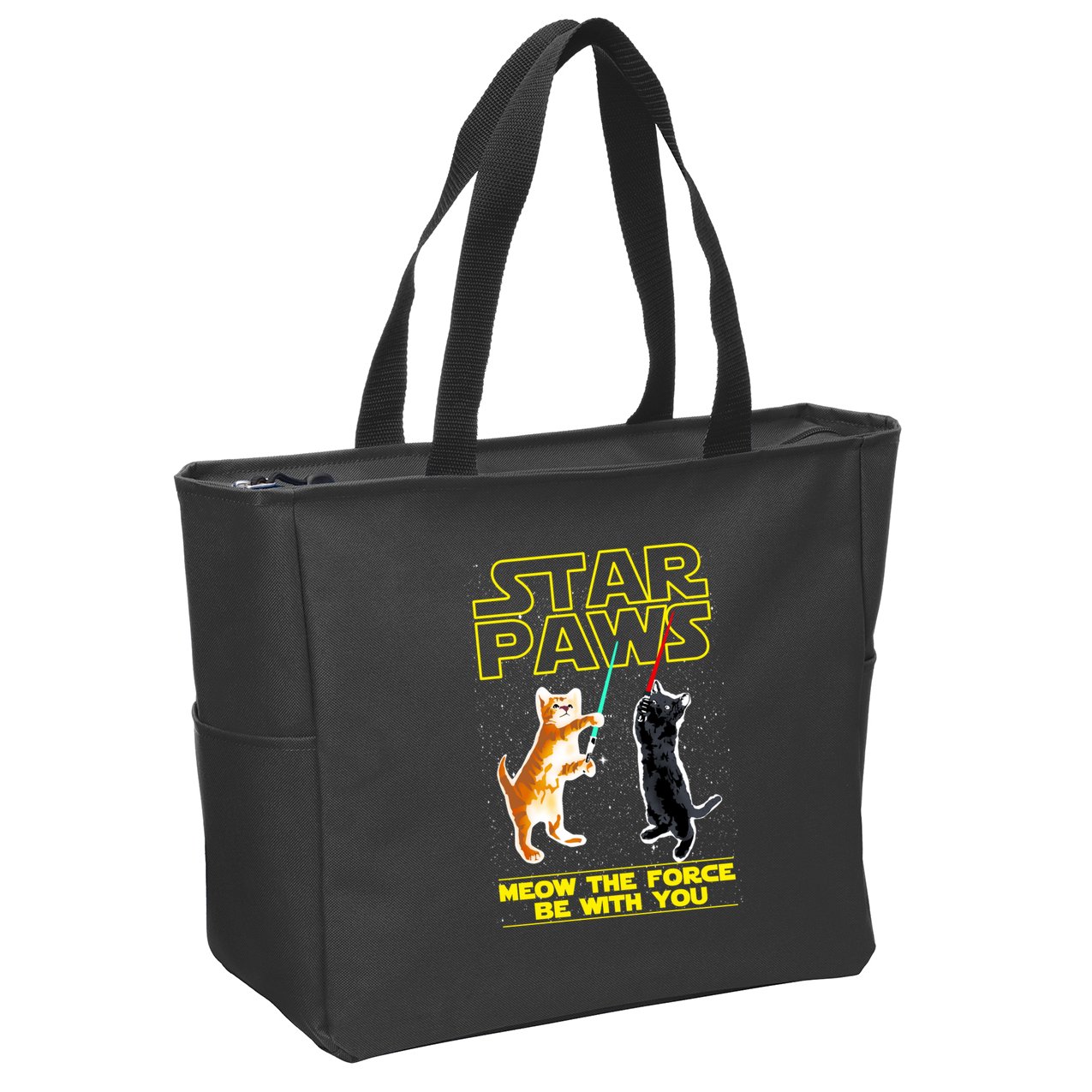 Star Paws Meow The Force Be With You Zip Tote Bag