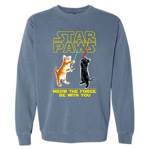 Star Paws Meow The Force Be With You Garment-Dyed Sweatshirt