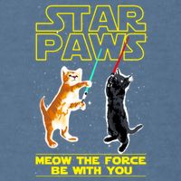 Star Paws Meow The Force Be With You Garment-Dyed Sweatshirt