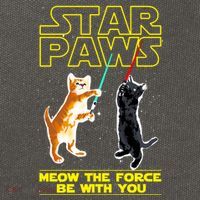 Star Paws Meow The Force Be With You Cotton Canvas Backpack
