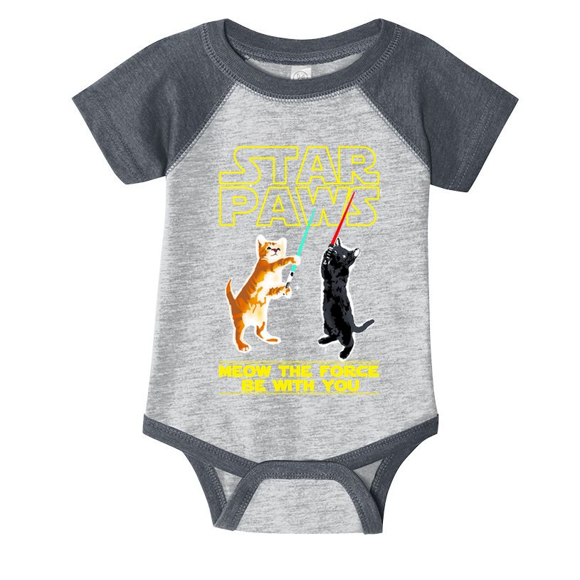 Star Paws Meow The Force Be With You Infant Baby Jersey Bodysuit