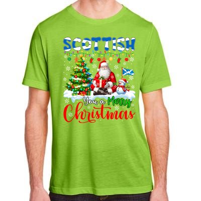 Scottish Proud Merry Christmas Tree Santa Funny Family Gift Adult ChromaSoft Performance T-Shirt