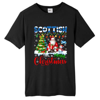 Scottish Proud Merry Christmas Tree Santa Funny Family Gift Tall Fusion ChromaSoft Performance T-Shirt