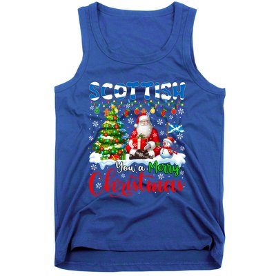 Scottish Proud Merry Christmas Tree Santa Funny Family Gift Tank Top