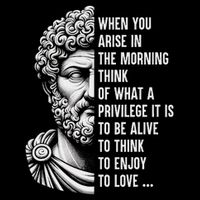 Stoic Philosopher Marcus Aurelius Motivational Quote Drawstring Bag