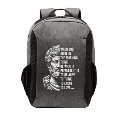 Stoic Philosopher Marcus Aurelius Motivational Quote Vector Backpack
