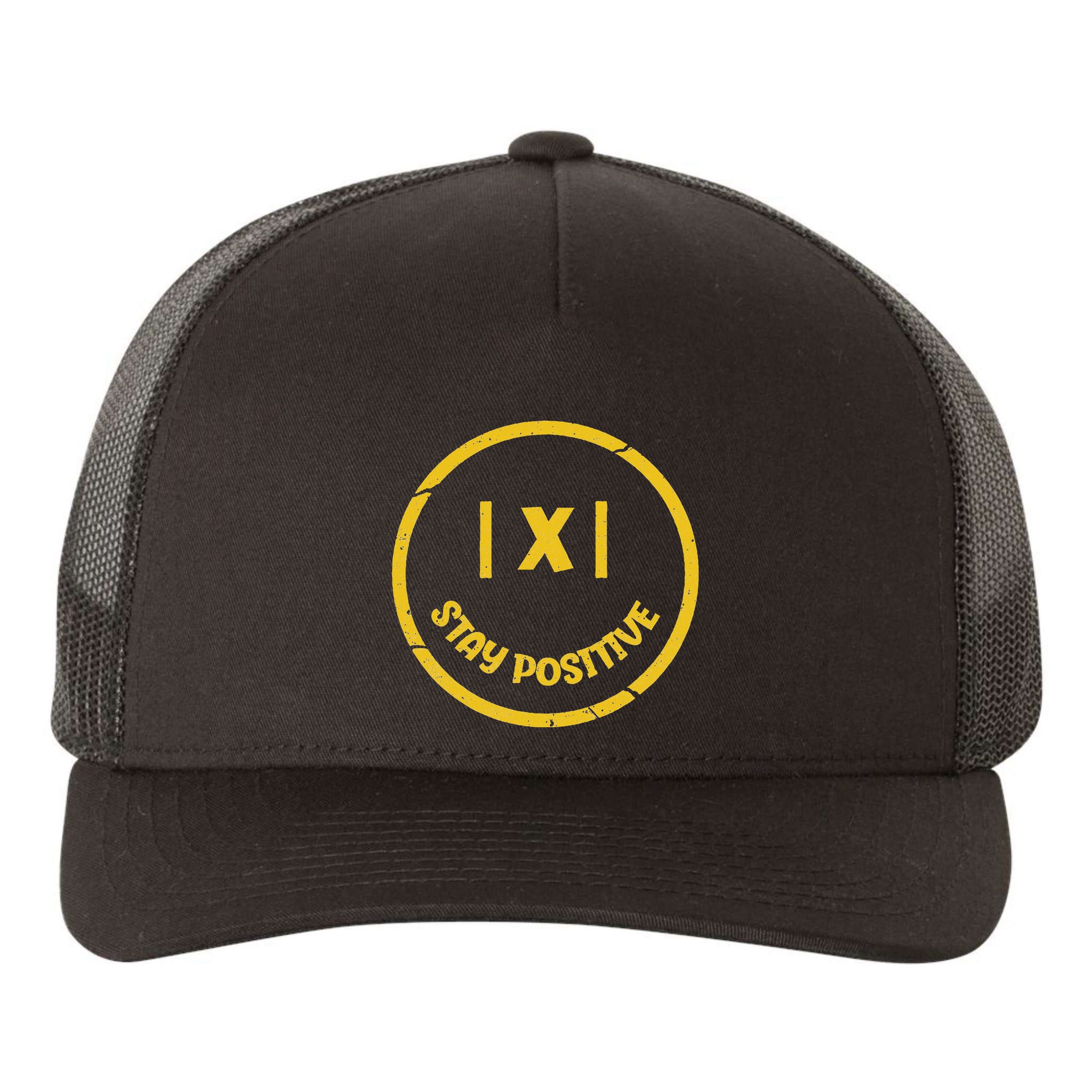 Stay Positive Math Teacher Mathematician Avoid Negativity Yupoong Adult 5-Panel Trucker Hat