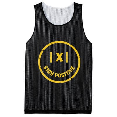 Stay Positive Math Teacher Mathematician Avoid Negativity Mesh Reversible Basketball Jersey Tank