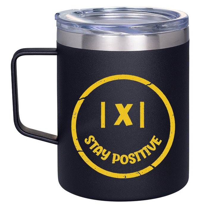 Stay Positive Math Teacher Mathematician Avoid Negativity 12oz Stainless Steel Coffee Mug