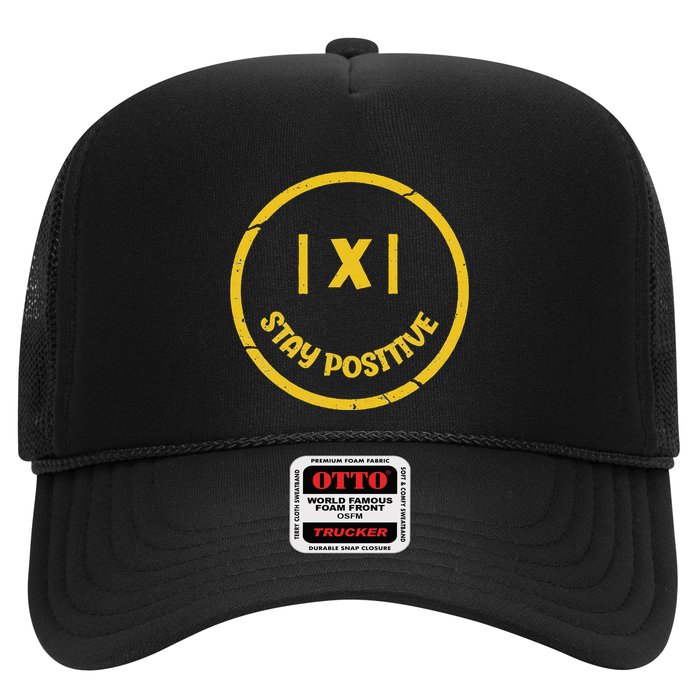 Stay Positive Math Teacher Mathematician Avoid Negativity Hat