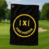 Stay Positive Math Teacher Mathematician Avoid Negativity Golf Towel