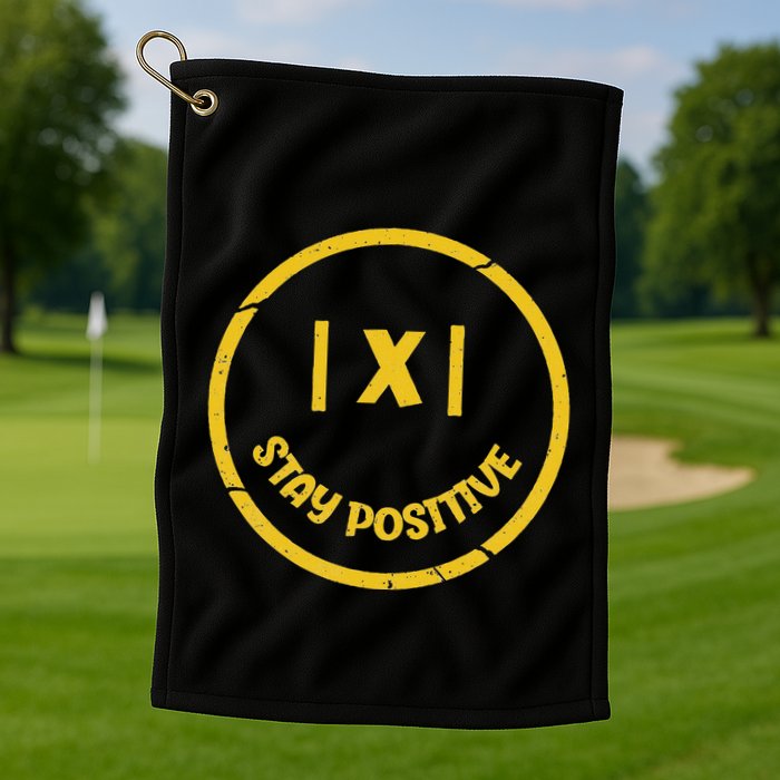 Stay Positive Math Teacher Mathematician Avoid Negativity Golf Towel