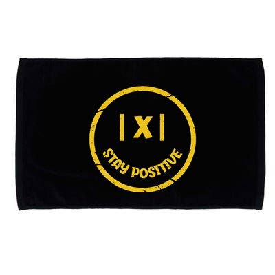 Stay Positive Math Teacher Mathematician Avoid Negativity Microfiber Hand Towel