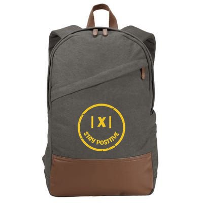 Stay Positive Math Teacher Mathematician Avoid Negativity Cotton Canvas Backpack