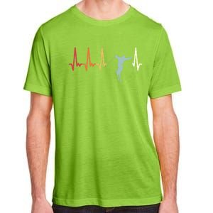 Ski Pulse Mountain Winter Sports Skier Skiing Heartbeat Gift Adult ChromaSoft Performance T-Shirt