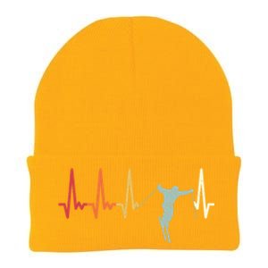 Ski Pulse Mountain Winter Sports Skier Skiing Heartbeat Gift Knit Cap Winter Beanie