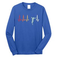 Ski Pulse Mountain Winter Sports Skier Skiing Heartbeat Gift Long Sleeve Shirt