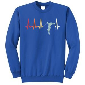 Ski Pulse Mountain Winter Sports Skier Skiing Heartbeat Gift Sweatshirt