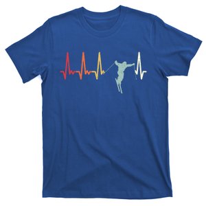 Ski Pulse Mountain Winter Sports Skier Skiing Heartbeat Gift T-Shirt