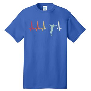 Ski Pulse Mountain Winter Sports Skier Skiing Heartbeat Gift Tall T-Shirt