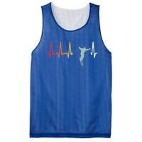 Ski Pulse Mountain Winter Sports Skier Skiing Heartbeat Gift Mesh Reversible Basketball Jersey Tank