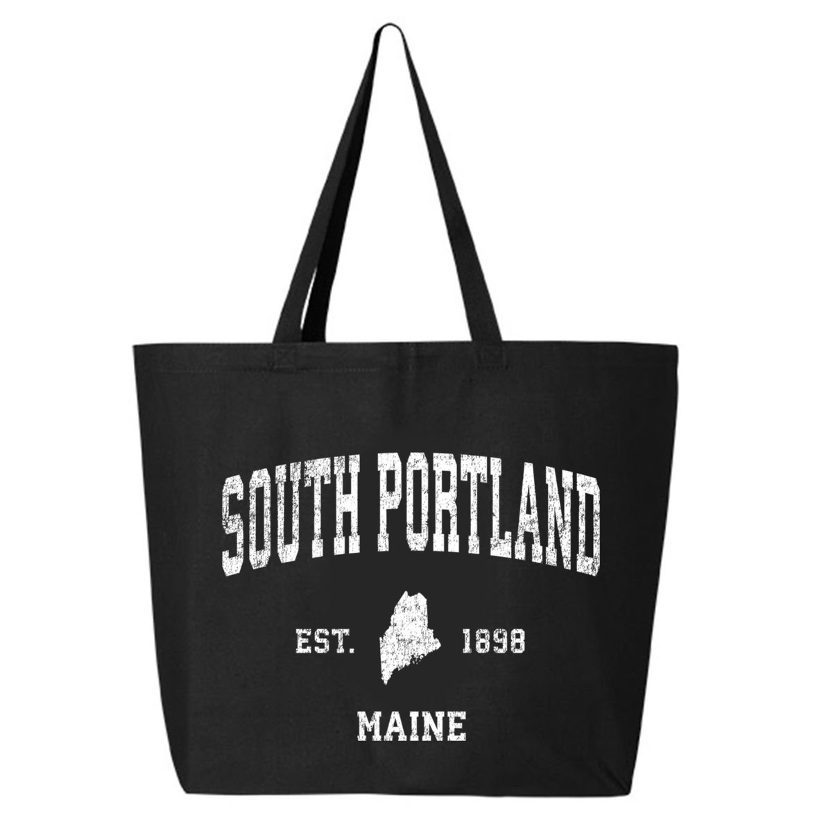 South Portland Maine Me Vintage Sports 25L Jumbo Tote
