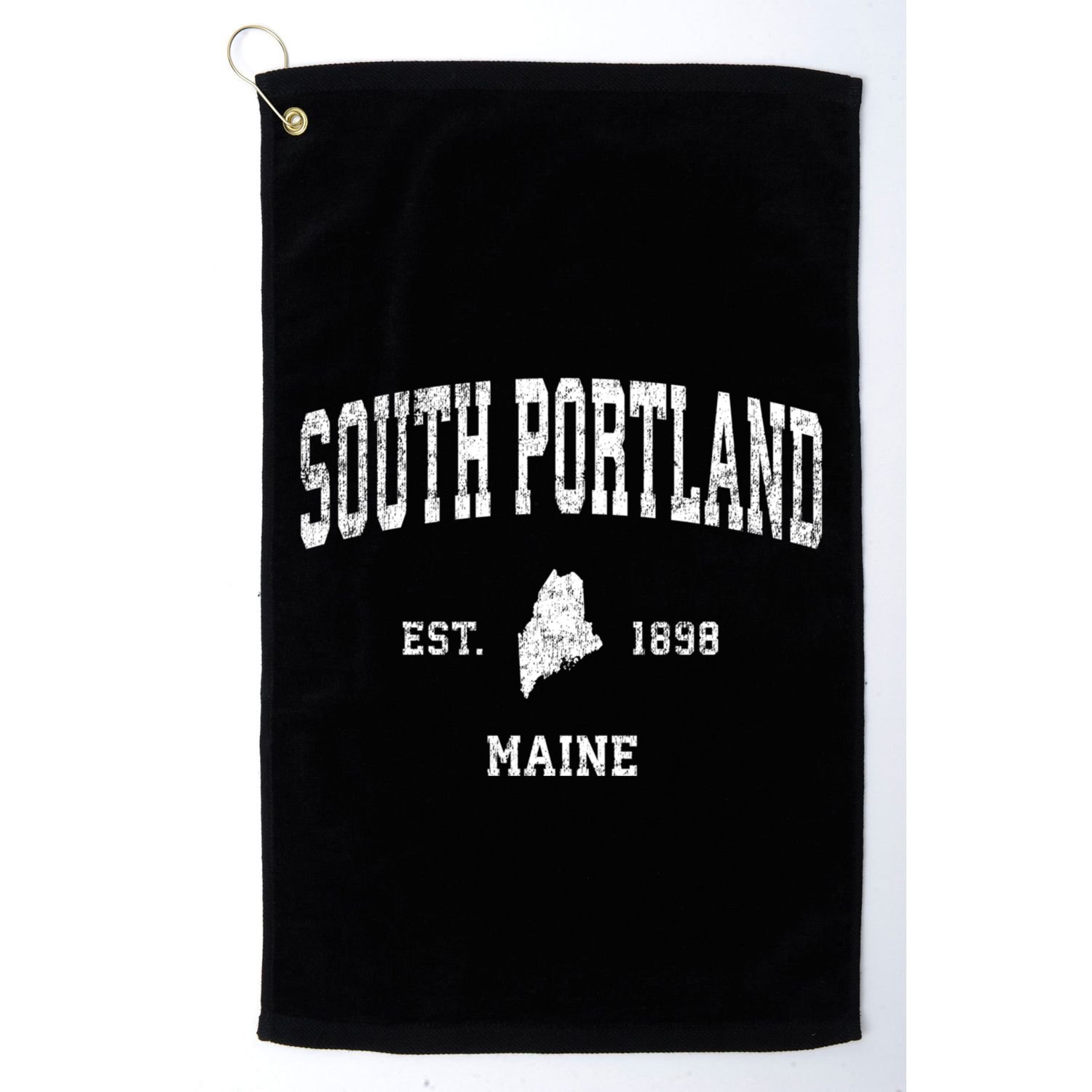 South Portland Maine Me Vintage Sports Golf Towel