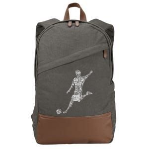 Soccer Player Men Boy Cotton Canvas Backpack