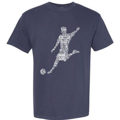 Soccer Player Men Boy Garment-Dyed Heavyweight T-Shirt