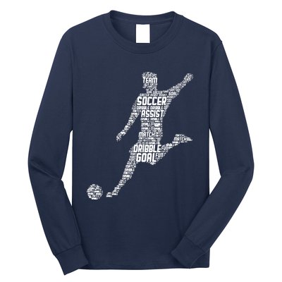 Soccer Player Men Boy Long Sleeve Shirt