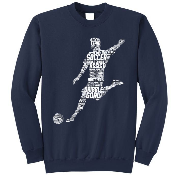 Soccer Player Men Boy Sweatshirt