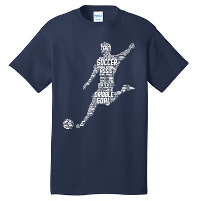 Soccer Player Men Boy Tall T-Shirt