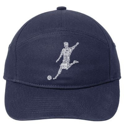 Soccer Player Men Boy 7-Panel Snapback Hat