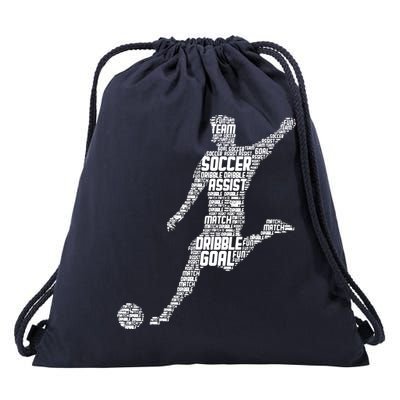 Soccer Player Men Boy Drawstring Bag