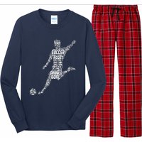 Soccer Player Men Boy Long Sleeve Pajama Set